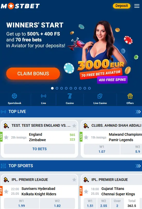 Mostbet app on Android Mostbet app on Android